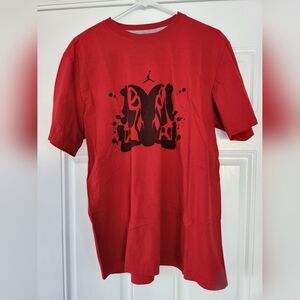 Nike Air Jordan Jumpman Rare Old School Men's L Large Graphic T-Shirt Red Black